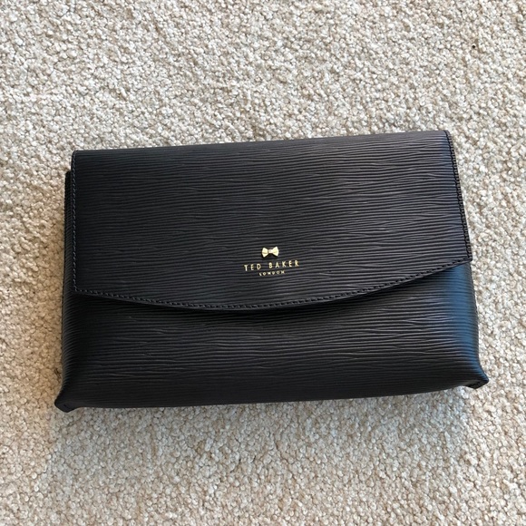Ted Baker London Handbags - Ted Baker black leather clutch